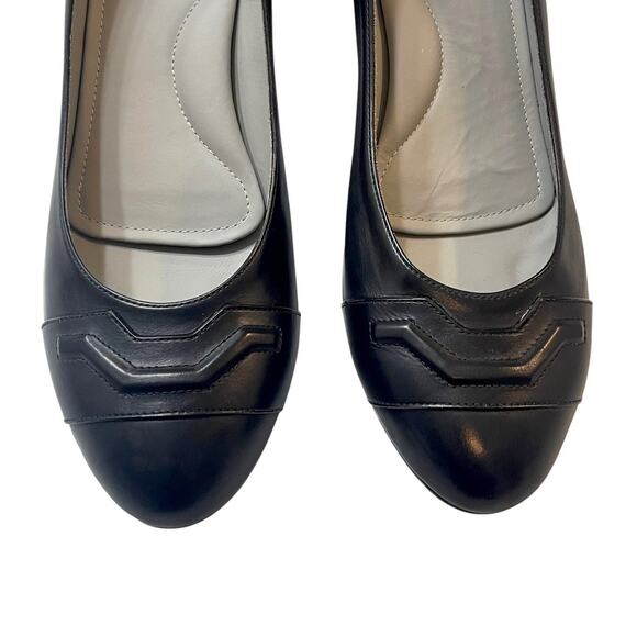 Moses Grace Preci Black Leather Pumps | Size 41 | Italian Vero Cuoio - Picture 3 of 7